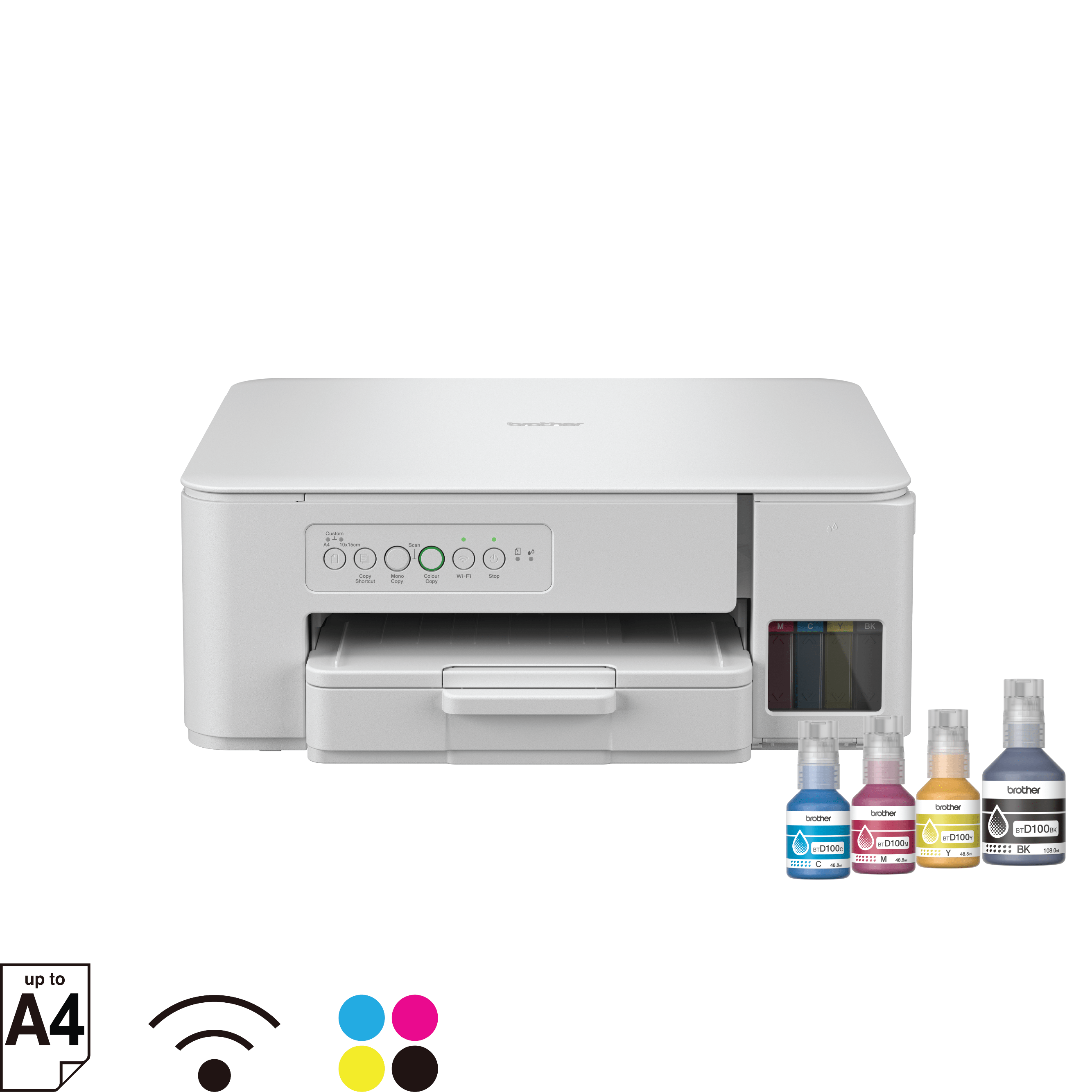 Brother DCP-T436W Ink Tank Printer Front View