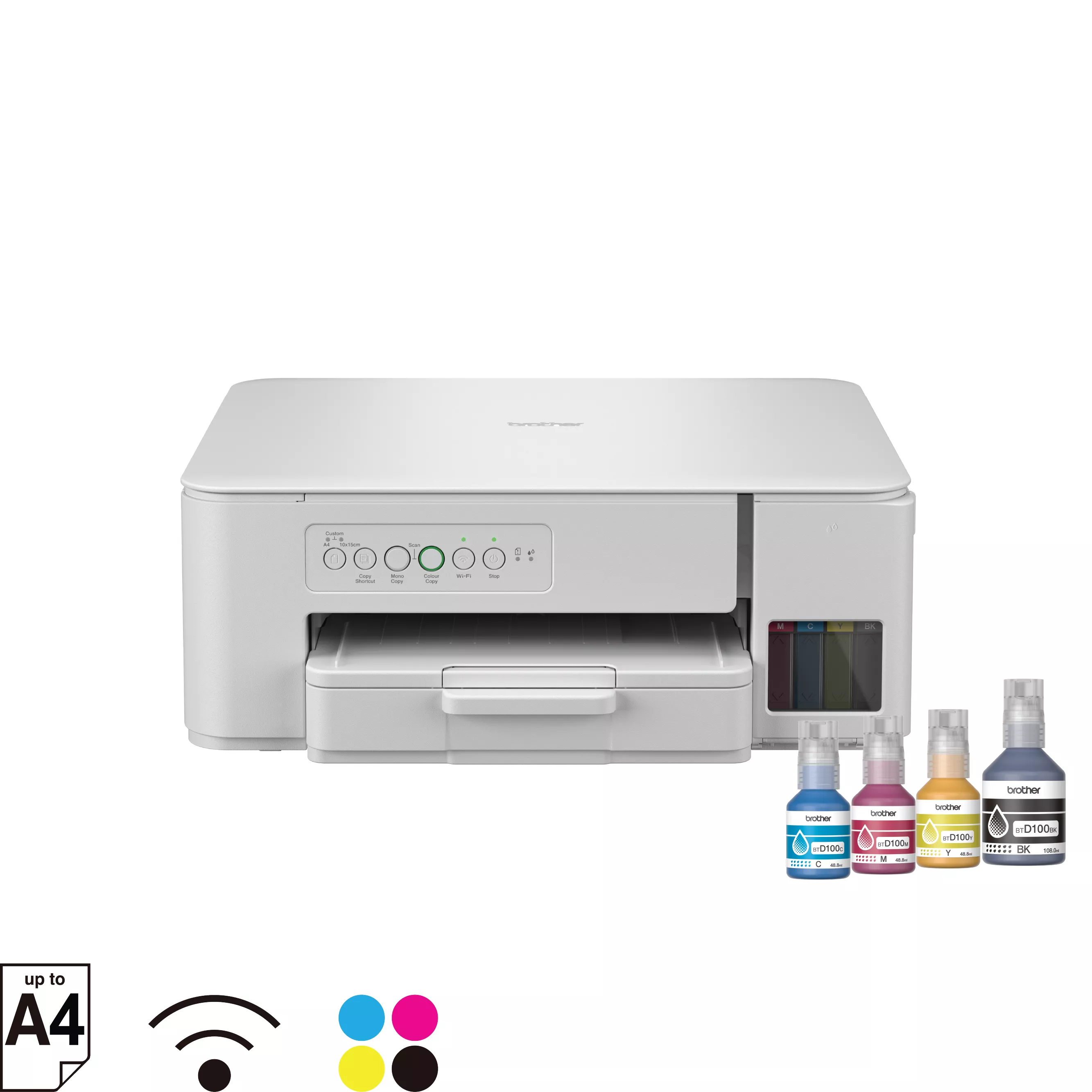 Brother DCP-T436W Ink Tank Printer Front View