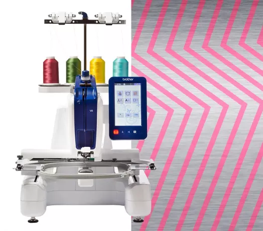 Brother VR on red zigzag background