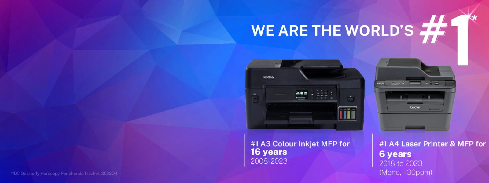 worlds #1 for printers in a3 inkjet and a4 laser